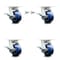 Service Caster 4 Inch Kingpinless Solid Poly Wheel Caster Brakes 2 Swivel Locks SCC, 4PK SCC-KP30S420-SPUR-SLB-BSL-2-SLB-2 - alternate 1